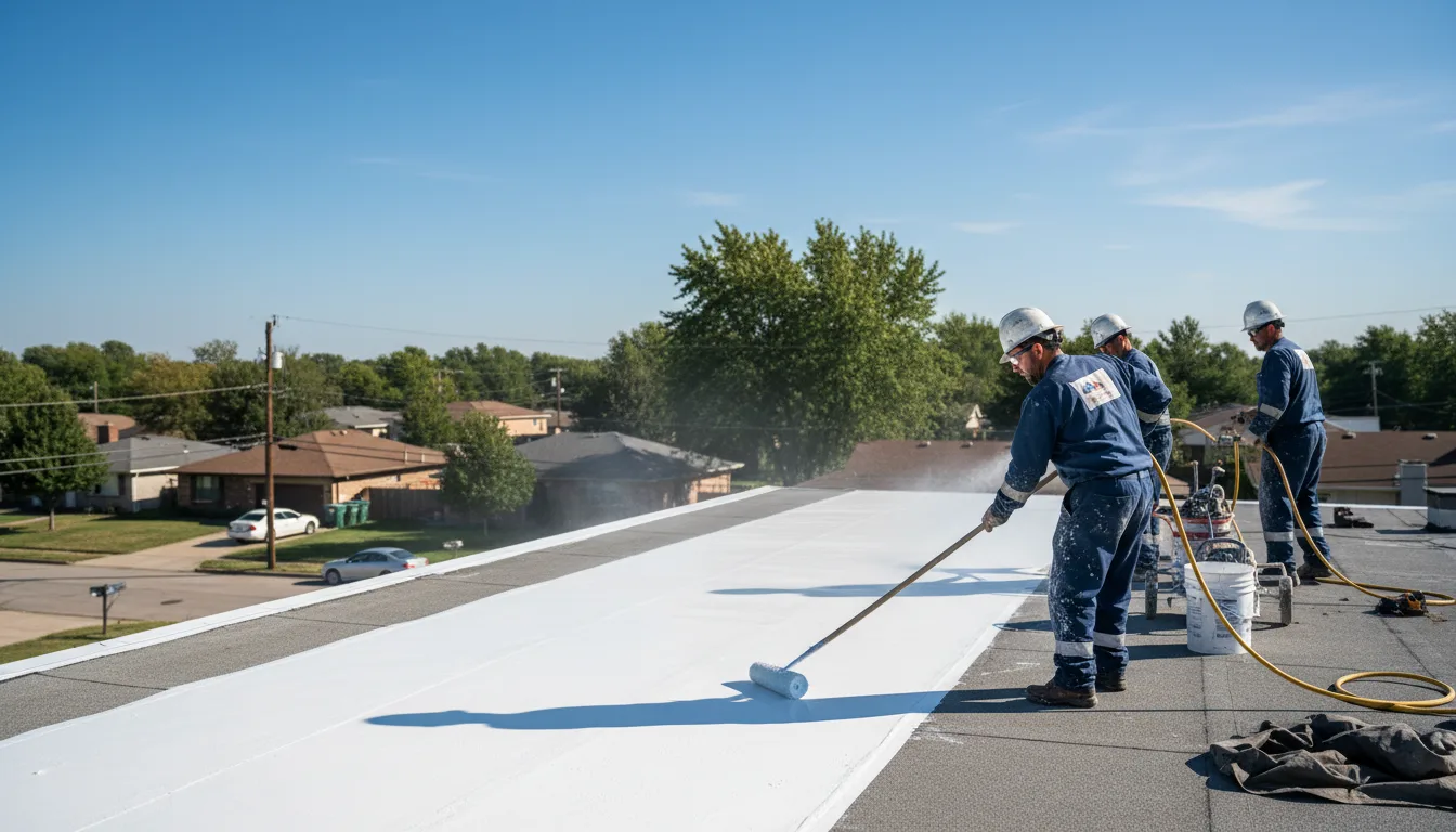 Commercial roof coating in Eldridge, IA near me